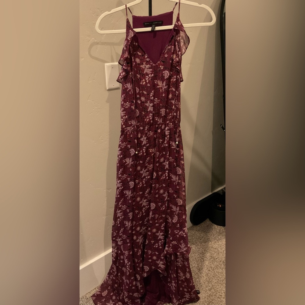 Floral Burgundy Dress